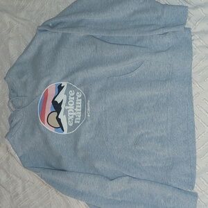Columbia Light Grey Adventure Hoodie Sweatshirt Size XL